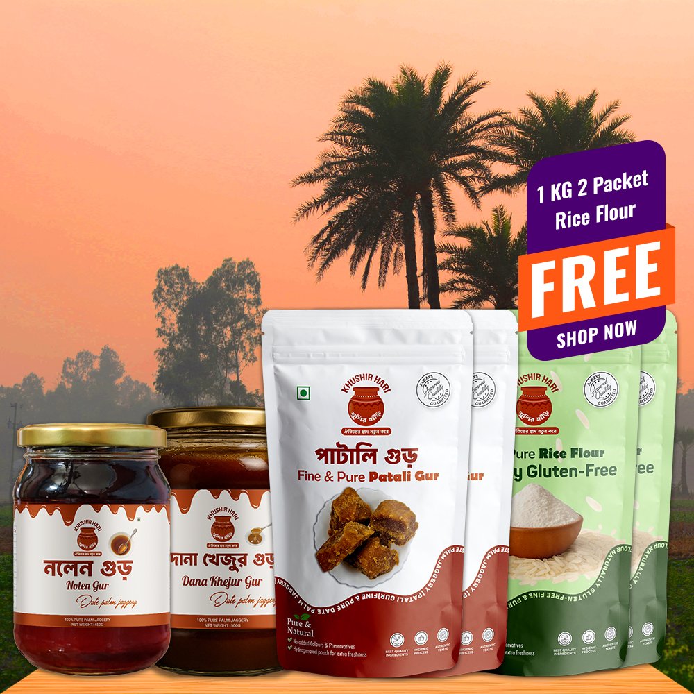 Khushir Hari Traditional Gur & Flour Combo Pack